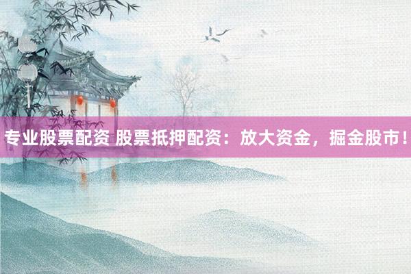 专业股票配资 股票抵押配资：放大资金，掘金股市！