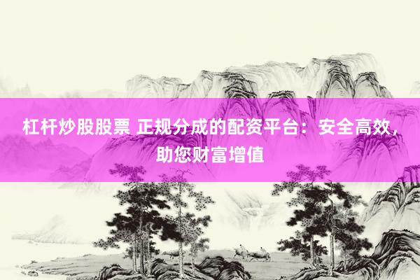 杠杆炒股股票 正规分成的配资平台：安全高效，助您财富增值