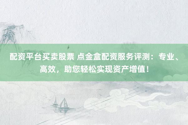 配资平台买卖股票 点金盒配资服务评测：专业、高效，助您轻松实现资产增值！