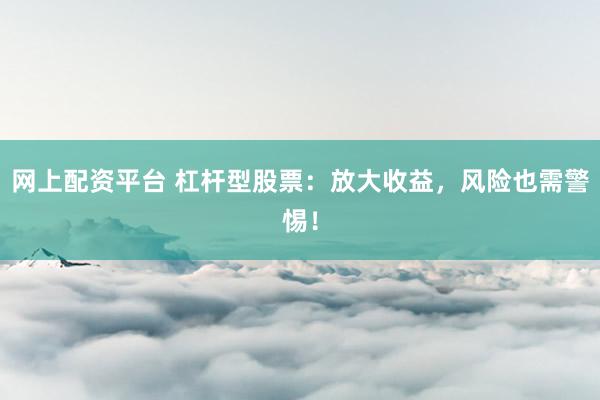 网上配资平台 杠杆型股票：放大收益，风险也需警惕！