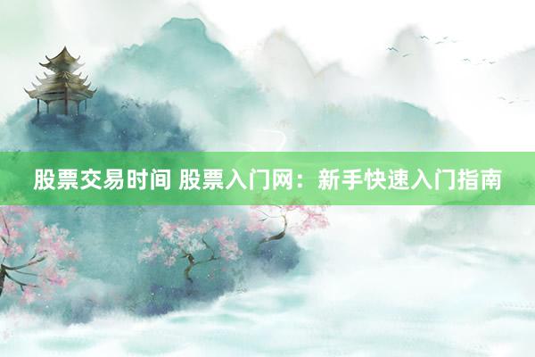 股票交易时间 股票入门网：新手快速入门指南